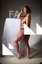 Nude Woman White Standing poses - ALL Slim long brown Standing poses - simple Standard Photoshoot Pinup