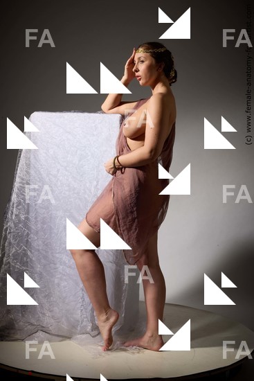 Nude Woman White Standing poses - ALL Slim long brown Standing poses - simple Standard Photoshoot Pinup