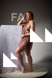 Nude Woman White Standing poses - ALL Slim long brown Standing poses - simple Standard Photoshoot Pinup