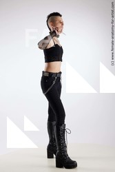 Casual Woman White Standing poses - ALL Slim short black Standing poses - simple Standard Photoshoot Pinup