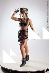 Casual Fighting with knife Woman White Standing poses - ALL Slim long brown Standing poses - simple Standard Photoshoot Academic