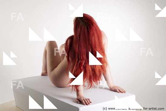 Nude Woman White Sitting poses - ALL Average long red Sitting poses - simple Standard Photoshoot Academic