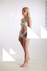 Underwear Woman White Standing poses - ALL Slim medium blond Standing poses - simple Standard Photoshoot Academic