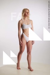 Underwear Woman White Standing poses - ALL Slim medium blond Standing poses - simple Standard Photoshoot Academic