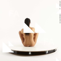 Nude Woman White Sitting poses - ALL Slim long brown Sitting poses - simple Standard Photoshoot Pinup