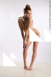 Nude Woman White Standing poses - ALL Slim long blond Standing poses - simple Standard Photoshoot Pinup