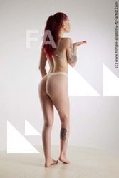 Underwear Woman White Standing poses - ALL Slim long red Standing poses - simple Standard Photoshoot Academic