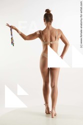 Underwear Woman White Standing poses - ALL Athletic long brown Standing poses - simple Standard Photoshoot Academic