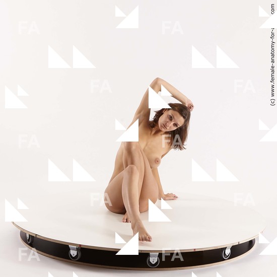 Nude Woman White Sitting poses - ALL Slim medium brown Sitting poses - simple Standard Photoshoot Pinup