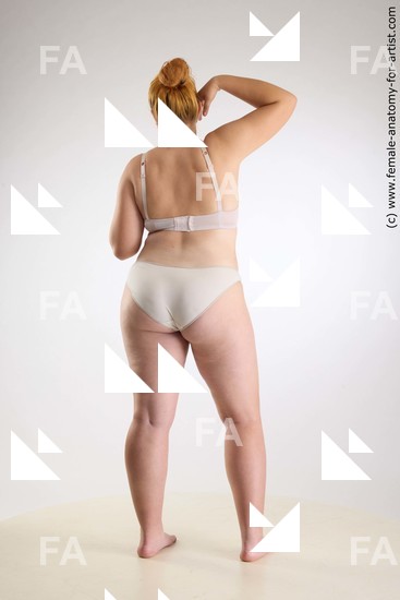 Underwear Woman White Standing poses - ALL long brown Standing poses - simple Standard Photoshoot Chubby Academic