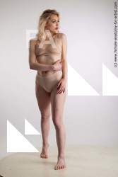 Underwear Woman White Standing poses - ALL Slim medium blond Standing poses - simple Standard Photoshoot Academic