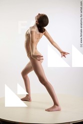 Underwear Woman White Standing poses - ALL Slim long brown Standing poses - simple Standard Photoshoot  Academic