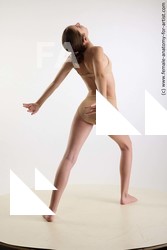 Underwear Woman White Standing poses - ALL Slim long brown Standing poses - simple Standard Photoshoot  Academic