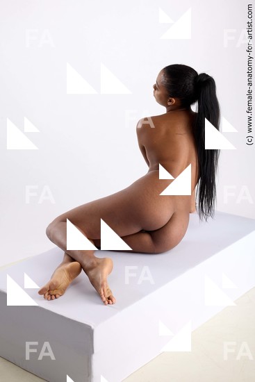 Nude Woman Black Sitting poses - ALL Slim long brown Sitting poses - simple Standard Photoshoot Pinup