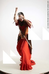 Casual Fighting with knife Woman White Standing poses - ALL Slim long brown Standing poses - simple Standard Photoshoot Academic