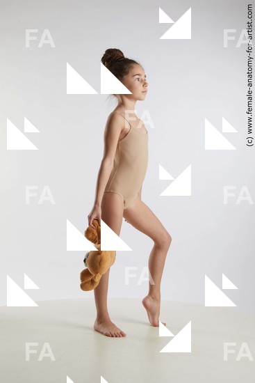 Underwear Woman White Standing poses - ALL Slim long brown Standing poses - simple Standard Photoshoot  Academic