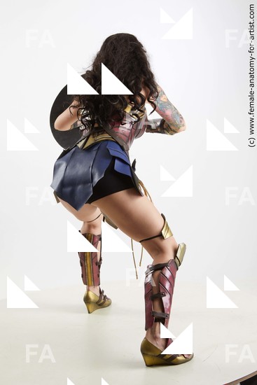 Casual Woman White Standing poses - ALL Slim long brown Standing poses - simple Fighting Standard Photoshoot Academic