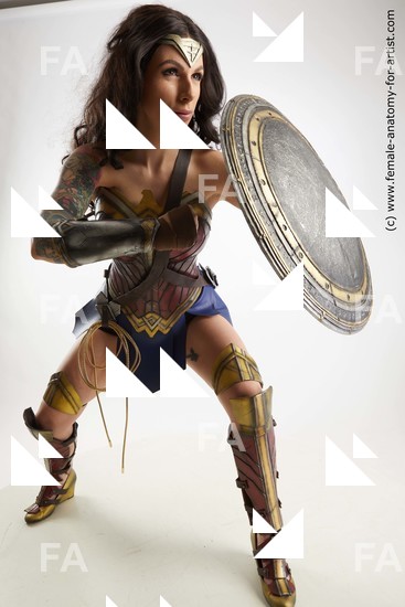 Casual Woman White Standing poses - ALL Slim long brown Standing poses - simple Fighting Standard Photoshoot Academic