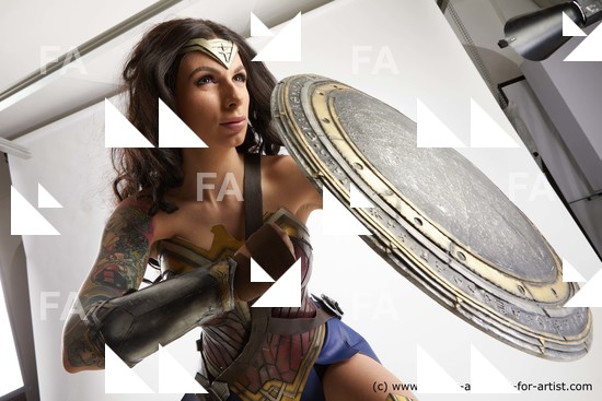 Casual Woman White Standing poses - ALL Slim long brown Standing poses - simple Fighting Standard Photoshoot Academic