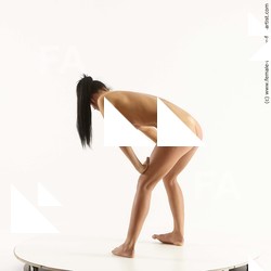 Nude Woman White Standing poses - ALL Slim Standing poses - bend over long brown Standard Photoshoot Pinup