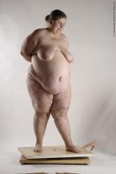 Nude Woman White Standing poses - ALL Overweight medium brown Standing poses - simple Pinup