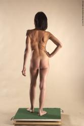 Nude Woman White Standing poses - ALL Underweight short brown Standing poses - simple Pinup