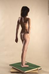 Nude Woman White Standing poses - ALL Underweight short brown Standing poses - simple Pinup