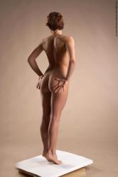 Nude Woman White Standing poses - ALL Slim short red Standing poses - simple Pinup