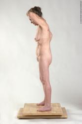 and more Nude Woman White Standing poses - ALL Slim long grey Standing poses - simple Pinup