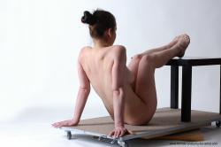 Nude Woman White Sitting poses - ALL Slim medium brown Sitting poses - simple Pinup