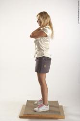 Casual Woman White Standing poses - ALL Slim long blond Standing poses - simple Academic