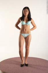 Underwear Woman Asian Standing poses - ALL Slim long black Standing poses - simple Academic