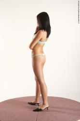 Underwear Woman Asian Standing poses - ALL Slim long black Standing poses - simple Academic