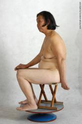 and more Nude Woman White Kneeling poses - ALL Slim Kneeling poses - on both knees medium black Pinup