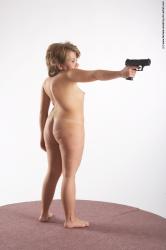 Nude Fighting with gun Woman White Standing poses - ALL Average short blond Standing poses - simple Pinup