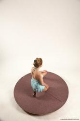 Casual Woman White Kneeling poses - ALL Slim medium colored Multi angle poses Academic
