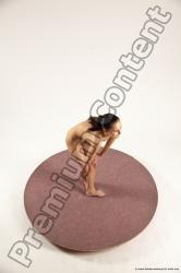 Nude Woman White Sitting poses - ALL Slim long brown Sitting poses - simple Multi angle poses Pinup
