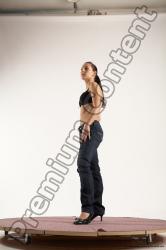Casual Woman White Standing poses - ALL Slim long brown Standing poses - simple Multi angle poses Academic