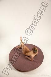 Nude Woman White Laying poses - ALL Slim Laying poses - on back medium colored Multi angle poses Pinup
