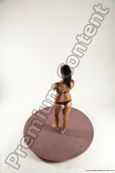 Underwear Woman White Standing poses - ALL Slim long black Standing poses - simple Multi angle poses Academic
