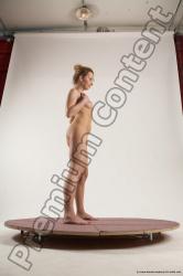 Nude Woman White Standing poses - ALL Slim medium colored Standing poses - simple Multi angle poses Pinup