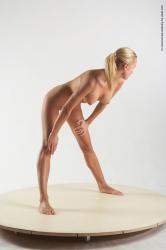 Nude Woman White Standing poses - ALL Slim long blond Standing poses - simple Pinup