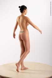 Nude Woman White Standing poses - ALL Slim long black Standing poses - simple Pinup