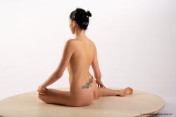Nude Woman White Sitting poses - ALL Slim medium black Sitting poses - simple Pinup