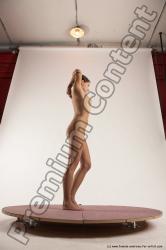 Nude Woman White Standing poses - ALL Slim medium brown Standing poses - simple Multi angle poses Pinup