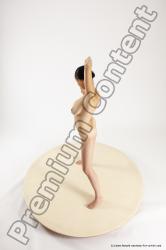 Nude Woman White Standing poses - ALL Slim long brown Standing poses - simple Multi angle poses Pinup