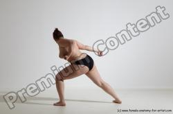 Nude Martial art Woman White Moving poses Average medium colored Dynamic poses Pinup