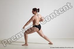 Nude Martial art Woman White Moving poses Average medium colored Dynamic poses Pinup