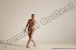 Nude Gymnastic poses Woman White Slim long blond Dancing Dynamic poses Pinup
