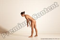 Nude Gymnastic poses Woman White Moving poses Athletic medium brown Dynamic poses Pinup